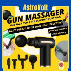 Massage Gun 4 in 1 Alat Pijat Elektrik Getar Pijat Nyaman di Rumah Alat Pijat Elektrik Getar Massage Gun in 1 - Penghilang Pegal Massage Gun 4 in 1 - Alat Pijat Elektrik Getar Badan Terapi Nyaman