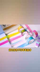 Cuộn Băng Keo Màu Laser Gradient Sáng Tạo Chống Thấm Nước Trang Trí Sổ Tay Thủ Công Anbum Ảnh E1375