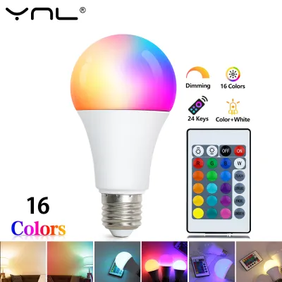 220V E27 LED RGB Lamp Spotlight Bulb 5W 10W 15W IR Remote Control Led Light Bulb 2835SMD Colorful Smart Led RGBW Lamp Home Decor