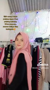 khimar hijab ceruty dua layer pinguin kerudung instan syari jumbo jilbab babydool pet antem