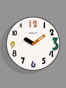 Modern Minimalist Wall Clock Creative Super Silent Living Room Home Use 2025 New Model Wood Material Circle Shape Clock