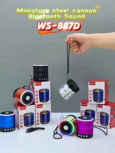 ลําโพงบลูทูธมินิ WS-887D ลําโพงไร้สายหลากสีพร้อมรองรับการ์ดหน่วยความจําเสียงและความสะดวกสบายแบบพกพาขนาดกะทัดรัด