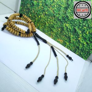 MAHEN CRAFT tasbih Tijani kayu kemuning gading kombinasi kelor hitam C52