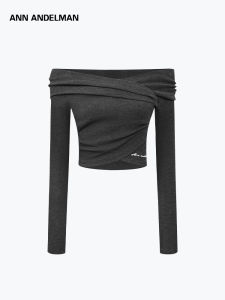 ANN ANDELMAN | Cross Pleat Off-Shoulder T-Shirt