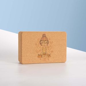 Amyoga Hard Density Cork Yoga Brick Fitness Auxiliary Tools Real Wood for Beginners Dance Practice Brick Gymnastics Equipment