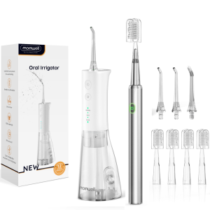 Mornwell | Water Flosser with Electric Toothbrush Combo Rechargeable Oral Irrigator and Sonic Toothbrush Kit for Deep Cleaning