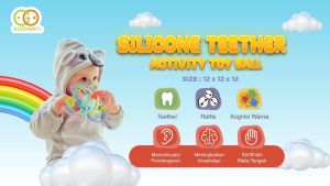 Goodway Food Grade Silicone Teether & Rattle Mainan Kerincingan Bayi / Mainan Gigitan Bayi Bahan Karet BPA FREE