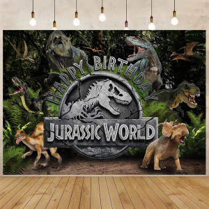Betterservice Jurassic Park World Dinosaur Theme Backdrop Photographic Studio Photo Background Baby Birthday Party Decorations Prop 3*5FT