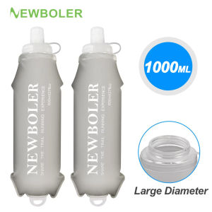 NEWBOLER | 800ML 1000ML TPU Outdoor Sport Bottle Folding Soft Flask Drink Water Bottle for Running Camping Hiking Bicycle Fitness Water Bag