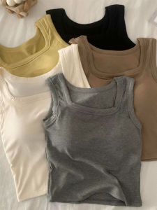 Áo Vest Nữ Mùa Thu Mới Không Dây Liền Thân Có Đệm Ngực Bên Trong Áo Khoác Ngoài Lưng Đẹp Không Tay Áo Cơ Bản Ôm Vừa Vặn