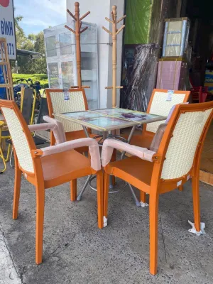 [Chính hãng] Combo 3 Ghế dựa Pari có tay nhựa Qui Phúc