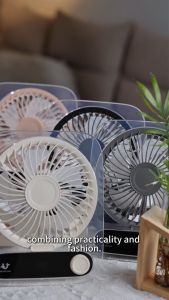 Portable Desk Fan Air Circulation Fan 199 Gears Adjustable Small Personal Fan 3000mAh Ultra Quiet LED Display 180°Rotate Wall Hanging Fan with Aromatherapy for Home/Travel/Desk Top/Office/Bedroom
