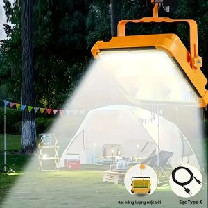 Đèn Năng Lượng Mặt Trời Ngoài Trời Đèn LED Chống Nước Đèn Khẩn Cấp Cắm Trại Đèn Treo Đường Phố Đèn Sân Vườn Có Thể Điều Chỉnh Độ Sáng Kèm Pin