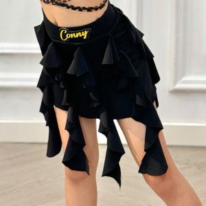 Childrens Latin Dance Outfit Womens Short Top Half Skirt Professional Training Performance Dancewear Set New 2024 Model