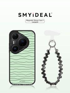 Smyideal | Magnetic New Personalized Mint Stripe Phone Case for Huawei Pura90Pro P80 Pura80 P70Pro Honor Magic8/7