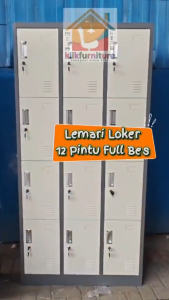 KLIKFURNITURE Lemari Loker Besi Locker Cabinet Besi 12 Pintu AKL 12
