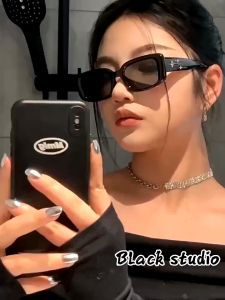 BIF Kacamata Hitam Retro Vintage Wanita Dan Pria Fashion Korean Desain Bintang Keren