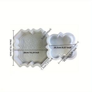 Khuôn Làm Đá Bước Bằng Xi Măng Nâng Cấp Hai Chiếc Để Tạo Ra Những Viên Đá Lát Bằng Bê Tông Đẹp Mắt Trong Sân Và Vườn