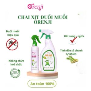 (ORENJI) Xịt đuổi muỗi Tinh dầu sả chanh tự nhiên Chai 100ml - 300ml - 600ML Công nghệ Nano Nhật bản an toàn cho trẻ em và bà bầu Koshka Home