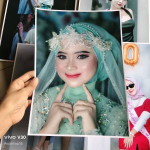 CETAK FOTO Ukuran 10R (20 X 30) KERTAS SILKY+Laminasi