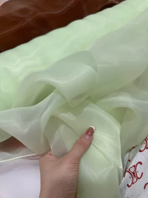 Vải voan kính mỹ loại mềm có độ phồng may đầm váy làm hoa phụ kiện