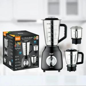 RAF Pengisar Elektrik 3in1 R 2943 350W 220V 1.5L Cawan 1.0L & 0.8L 6 Bilah Pisau Stainless Steel Fungsi Pengisar Es