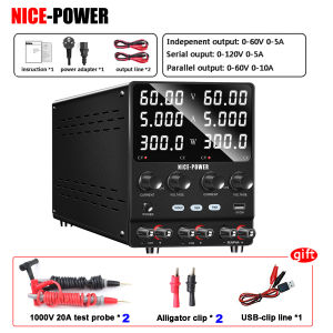 KUAIQU | NICE POWER SPS3010-2KD 30V 10A Dual Lab Power Supply 30V 20A Variable Switching Power Source Support Series Parallel USB Output