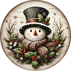 VIKAMA Crimson Winter Forest Tree Gift Placemat Red Backdrop Scalloped Edge White Pine Present Flake Berry Xmas Table Mat Funny