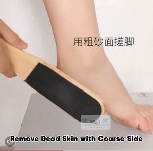 2IN1 Large Space Gentle Wooden Handle Pedicure Dead Skin Feet Foot Grinder Scrub File Care Hard Heel Callus Remover Tools Manicure Peralatan Kayu Pedikur Kuku Penyikat Penjagaan Pengikis Pengasah Tumit Kaki Buang Kulit Keras Lama Lembut 脚板锉搓工具去脚皮神器脚茧