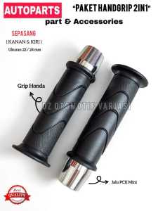PROMO Sarung Gas Model Octagon plus Jalu Stang Chrome Model Pcx / Grip Kotak Universal