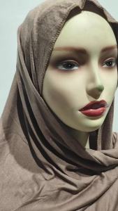 Khăn Hijab Voan Đính Đá Ramadan Dành Cho Nữ Chất Liệu Cotton Jersey Trơn Kèm Khăn Turban Đính Kim Cương Dùng Cho Trang Phục Thường Ngày