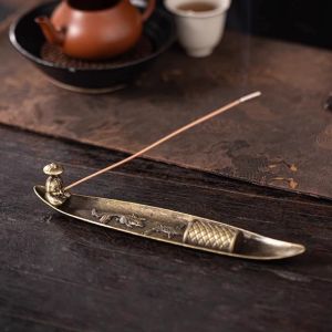 2026Creative Incense Holder Boat Fishing  Insence Burner Japanese Style Incense Stick Burners Aromatherapy Ornament Home Decor