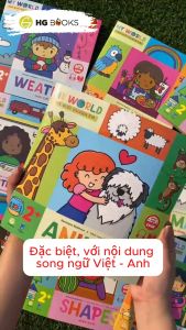 Sách - Bộ 6 cuốn Ehon song ngữ Việt - Anh: My World - Thế Giới Quanh Em - Tặng file nghe giúp bé làm quen với Tiếng Anh