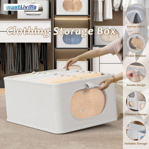 JustLiving Foldable Storage Organizer Box Cabinet Wardrobe for Clothes Organizer Storage Box Wardrobe Closet Drawer Storage Basket Home Basket Organizer - Dustproof Moisture-Resistant