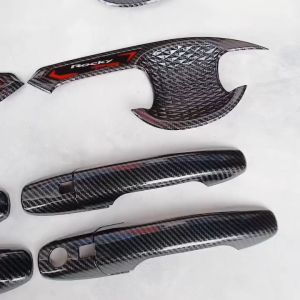Paket Cover Handle Outer Pintu & Tutup Tangki Mobil Daihatsu Rocky 2021 Carbon