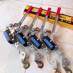Pa lăng lắc tay  tời cứu hộ chằng buộc hàng  cáp dài 15m  tải trọng 1-2 tấn