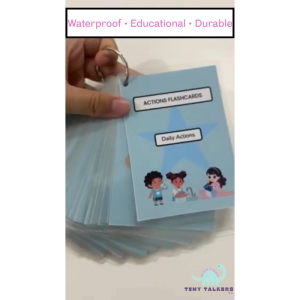 Action / Verb Flashcards (28 pcs) – Speech Therapy Cards Autism Learning Cards Laminated 3.5x5inch
