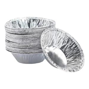 Disposable Aluminum Foil Egg Tart Tray round Baking Pastry Tin Foil Mold for Baking Desserts Soup Dumplings Egg Tarts