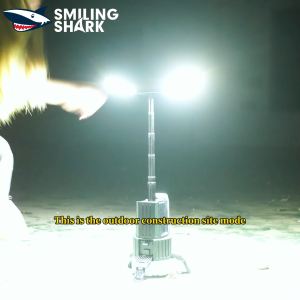 ไฟไฟฉาย LED รูปปลาฉลามยิ้ม ST5137ก้อนกลมที่สว่างมากไฟค้นหา9โหมดไฟ Type-C แบบชาร์จไฟได้กันน้ำได้ไฟแคมป์ปิ้ง