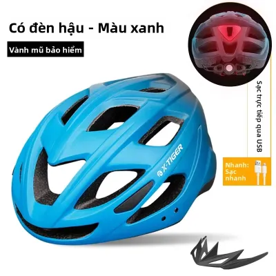 Mũ Bảo Hiểm Xe Đạp X-TIGER LED Tích Hợp Đèn Thiết Kế Vành Mũ Có Thể Sạc Lại Dành Cho Nam Và Nữ Thiết Bị An Toàn Khi Đạp Xe Đường Trường & Leo Núi Với 16-20 Lỗ Thông Hơi