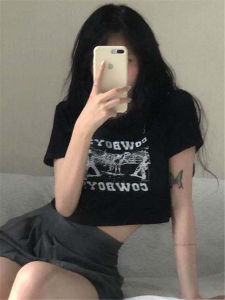 Áo Thun Cotton Mỹ Cổ Tròn Tay Ngắn Ôm Vừa Vặn Thời Trang Mùa Hè Cho Nữ Phong Cách Ngọt Ngào Và Cay Nồng