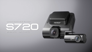 VIETMAP S720 – Camera hành trình kép với video 4K kết nối WiFi6 cảnh báo biển báo giao thông và ra lệnh giọng nói thông minh.