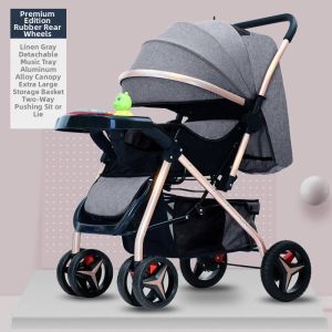 LIWAN | Portable High Landscape Stroller 4-Wheel Folding Bidirectional Baby Stroller