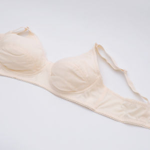 Soft Pure Cotton Bra for Middle-Aged Women Back-Clasp Design No Steel Ring No Sponge Thin Model Comfortable Underwear