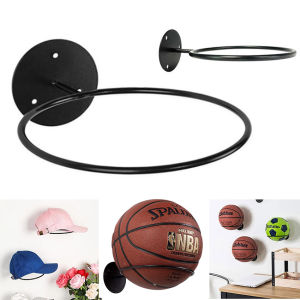 Basketball Wall Storage Display Ball Holder Basketball Display Iron Storage Rack Metal Football Wall Shelf Wall Mounted Rugby Soccer Racks Wall Hanger Volleyball Display Stand