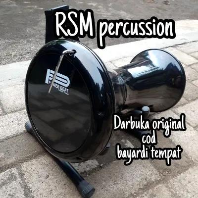 DARBUKA HITAM GILAP GLOWING TANPA TAS FREE KUNCI L