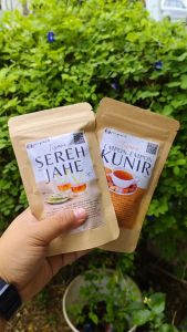 Restful Glow Tea - Teh Sereh Jahe - Teh Rempah Teh Rimpang Teh Herbal - Herbal Blend by Jamu Gendul 88 Pouch 20gr