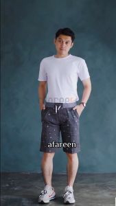 AFAREEN - Chino Pendek Pria Motif Printing / Celana Chinos Pendek Pinggang Karet Size 28-38