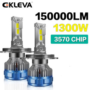 EKLEVA LED Headlight Bulb Super Bright Headlamp Canbus 1300W 150000LM H1 H4 H7 H11 9005 9006 6000K Auto Turbo Fog Light 32V
