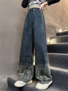 Quần Jeans Denim Ống Rộng Mùa Xuân Cho Nữ Quần Dài Thường Ngày Thời Trang Mùa Xuân Thu Đông Quần Jeans Nữ Quần Jeans Thường Ngày